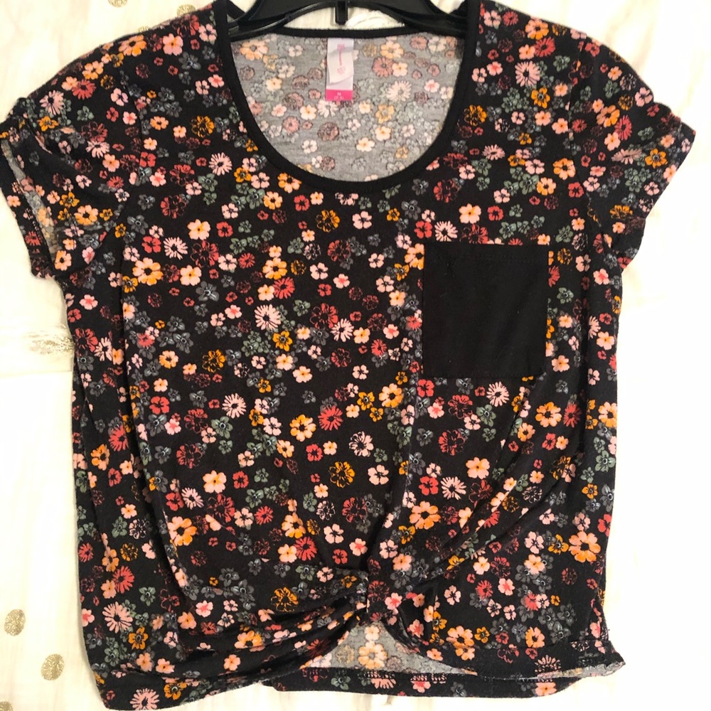 Cropped Floral  Shirt